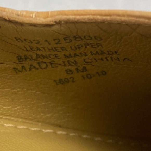 Lauren Ralph Lauren Yellow Faux Snakeskin Heels - Picture 11 of 11
